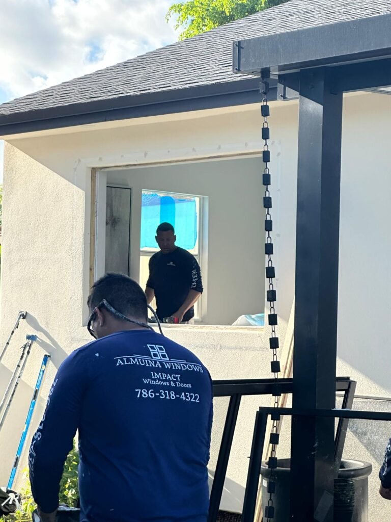 horiztonal roller window installation